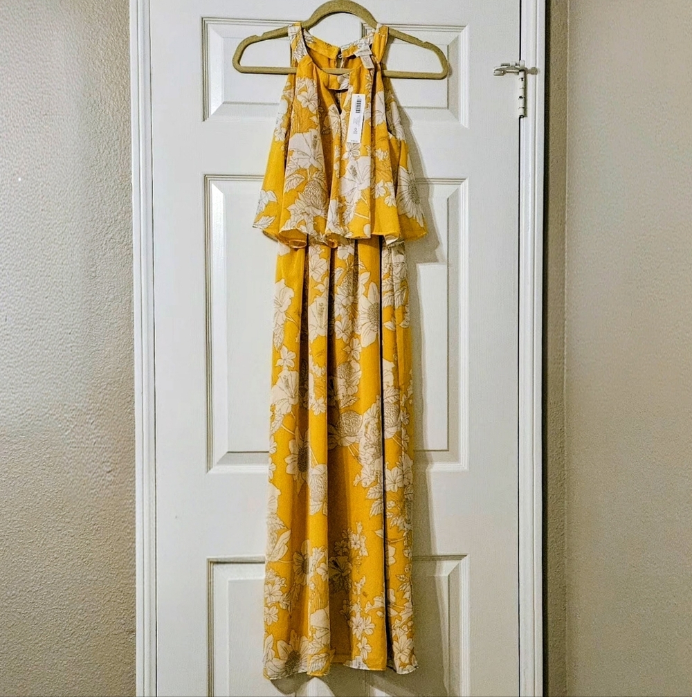 Chico's Mustard Floral Dress